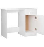 VidaXL Bureau 100x50x76 cm bewerkt hout wit