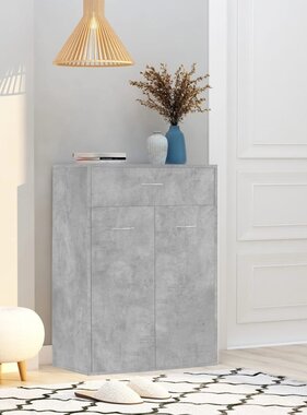 VidaXL Schoenenkast 60x35x84 cm bewerkt hout betongrijs