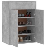 VidaXL Schoenenkast 60x35x84 cm bewerkt hout betongrijs