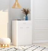 VidaXL Schoenenkast 60x35x84 cm bewerkt hout wit