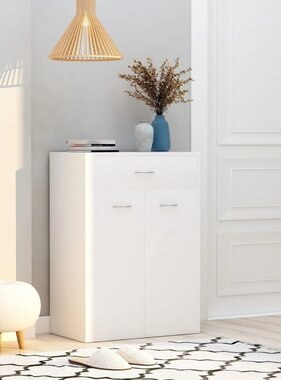 VidaXL Schoenenkast 60x35x84 cm bewerkt hout wit