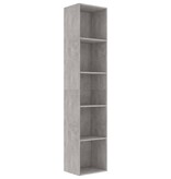 VidaXL Boekenkast 40x30x189 cm bewerkt hout betongrijs