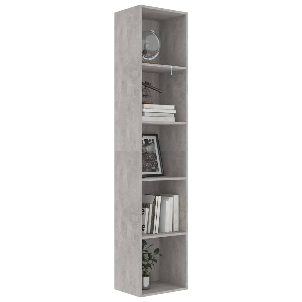VidaXL Boekenkast 40x30x189 cm bewerkt hout betongrijs