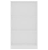 VidaXL Boekenkast met 3 schappen 60x24x109 cm bewerkt hout wit