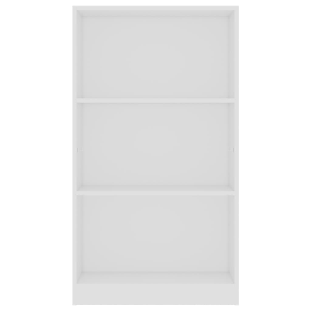 VidaXL Boekenkast met 3 schappen 60x24x109 cm bewerkt hout wit