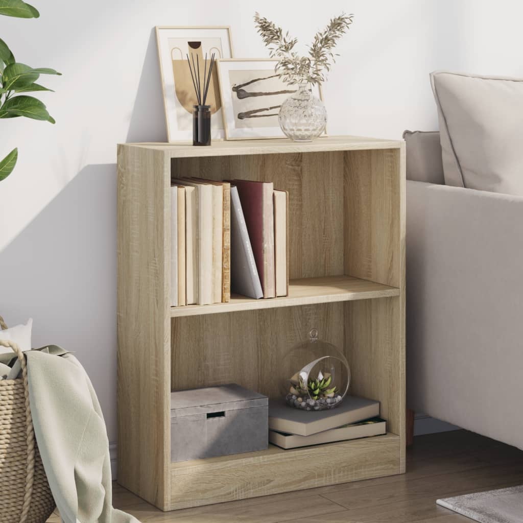 VidaXL Boekenkast 60x24x74,5 cm bewerkt hout sonoma eikenkleurig