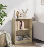 VidaXL Boekenkast 60x24x74,5 cm bewerkt hout sonoma eikenkleurig