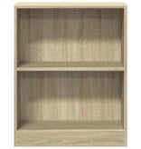 VidaXL Boekenkast 60x24x74,5 cm bewerkt hout sonoma eikenkleurig