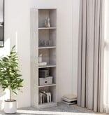 VidaXL Boekenkast met 5 schappen 40x24x175 cm bewerkt hout betongrijs