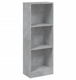 VidaXL Boekenkast met 3 schappen 40x24x109 cm bewerkt hout betongrijs