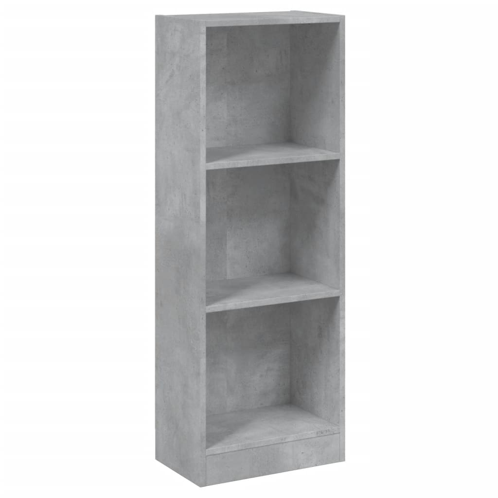 VidaXL Boekenkast met 3 schappen 40x24x109 cm bewerkt hout betongrijs