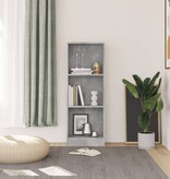 VidaXL Boekenkast met 3 schappen 40x24x109 cm bewerkt hout betongrijs