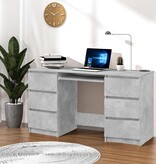 VidaXL Schrijftafel 140x50x77 cm bewerkt hout betongrijs