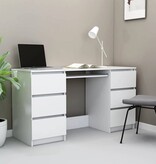 VidaXL Schrijftafel 140x50x77 cm bewerkt hout wit