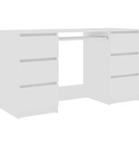 VidaXL Schrijftafel 140x50x77 cm bewerkt hout wit