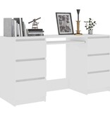 VidaXL Schrijftafel 140x50x77 cm bewerkt hout wit