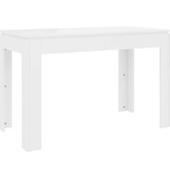 VidaXL Eettafel 120x60x76 cm spaanplaat hoogglans wit