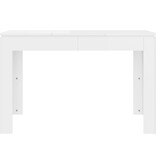 VidaXL Eettafel 120x60x76 cm spaanplaat hoogglans wit