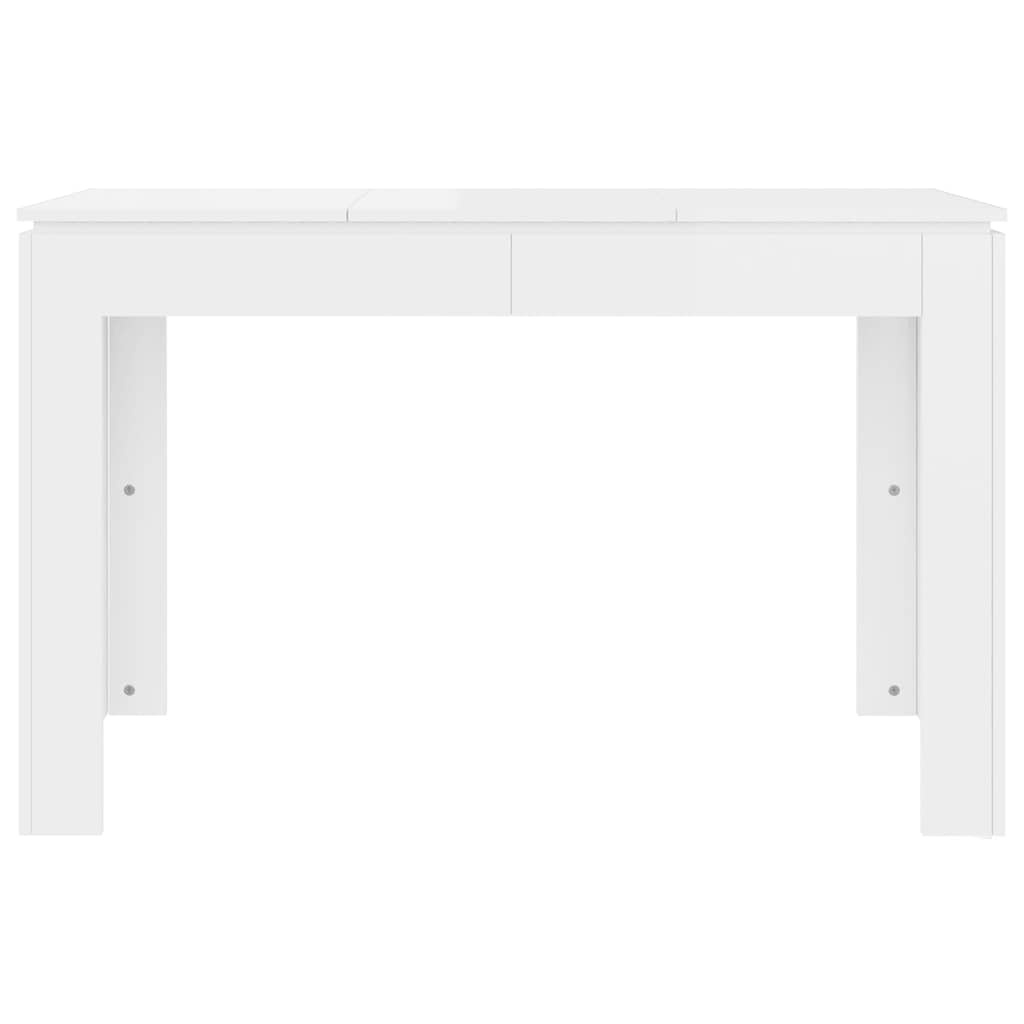 VidaXL Eettafel 120x60x76 cm spaanplaat hoogglans wit