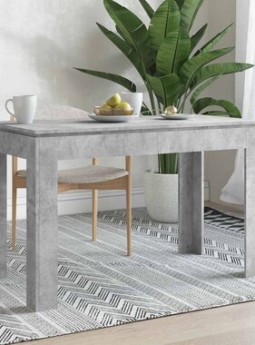VidaXL Eettafel 120x60x76 cm spaanplaat betongrijs