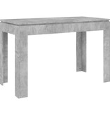 VidaXL Eettafel 120x60x76 cm spaanplaat betongrijs