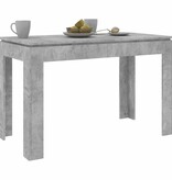 VidaXL Eettafel 120x60x76 cm spaanplaat betongrijs