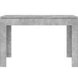 VidaXL Eettafel 120x60x76 cm spaanplaat betongrijs