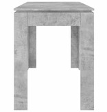 VidaXL Eettafel 120x60x76 cm spaanplaat betongrijs