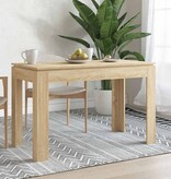 VidaXL Eettafel 120x60x76 cm bewerkt hout sonoma eikenkleurig