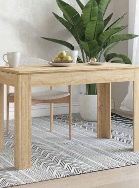 VidaXL Eettafel 120x60x76 cm bewerkt hout sonoma eikenkleurig