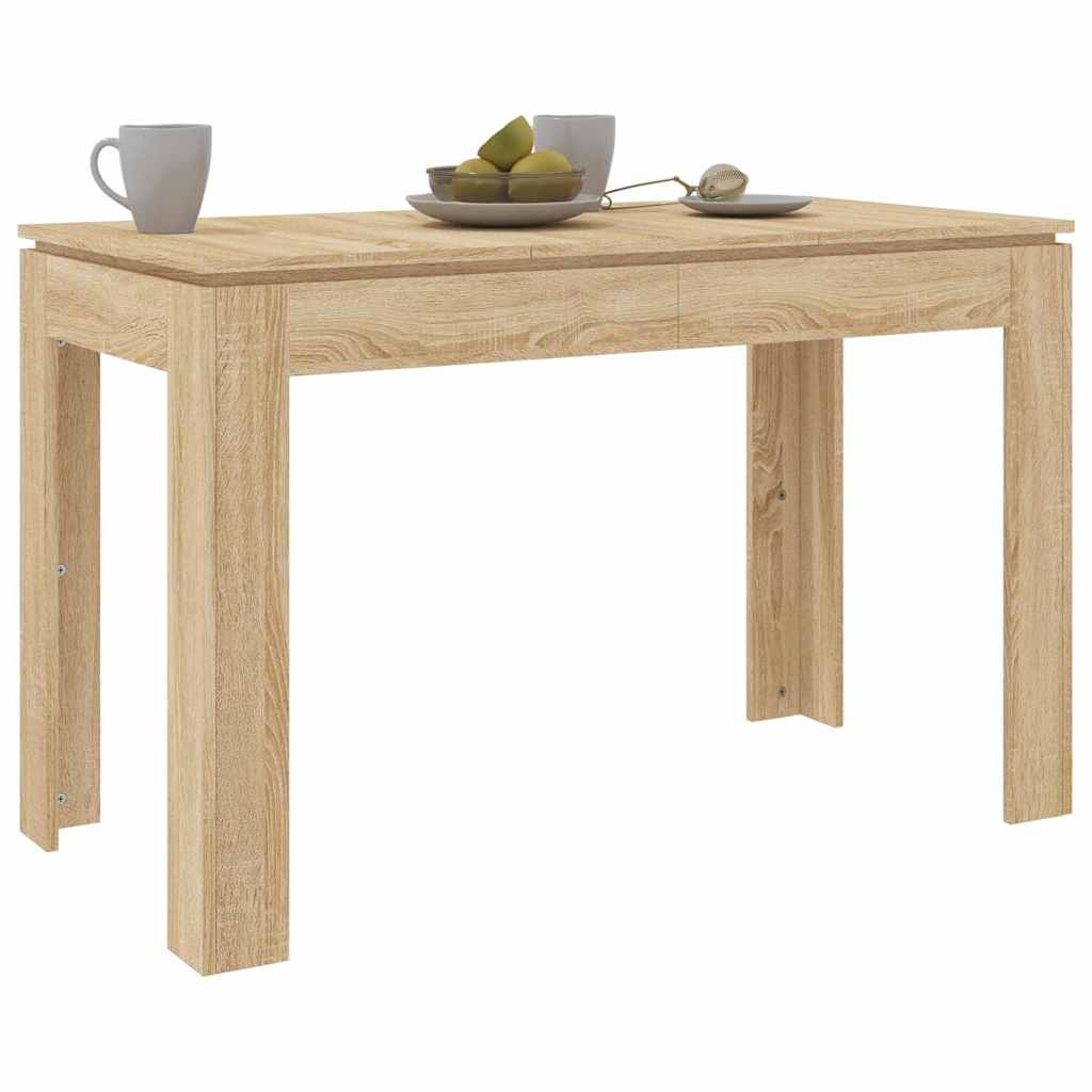 VidaXL Eettafel 120x60x76 cm bewerkt hout sonoma eikenkleurig