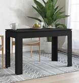 VidaXL Eettafel 120x60x76 cm bewerkt hout zwart