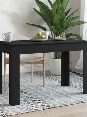 VidaXL Eettafel 120x60x76 cm bewerkt hout zwart