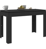 VidaXL Eettafel 120x60x76 cm bewerkt hout zwart