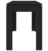 VidaXL Eettafel 120x60x76 cm bewerkt hout zwart