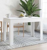 VidaXL Eettafel 120x60x76 cm bewerkt hout wit