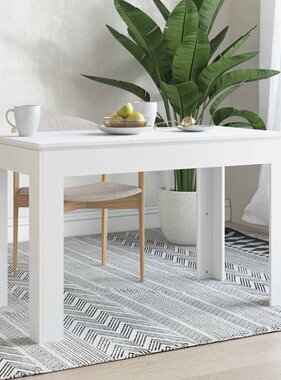 VidaXL Eettafel 120x60x76 cm bewerkt hout wit