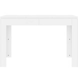 VidaXL Eettafel 120x60x76 cm bewerkt hout wit