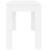 VidaXL Eettafel 120x60x76 cm bewerkt hout wit