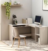 VidaXL Hoekbureau L-vormig 120x140x75 cm bewerkt hout hoogglans wit
