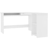 VidaXL Hoekbureau L-vormig 120x140x75 cm bewerkt hout wit