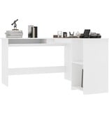 VidaXL Hoekbureau L-vormig 120x140x75 cm bewerkt hout wit