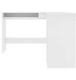 VidaXL Hoekbureau L-vormig 120x140x75 cm bewerkt hout wit