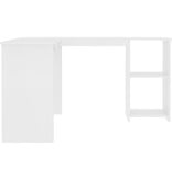 VidaXL Hoekbureau L-vormig 120x140x75 cm bewerkt hout wit