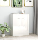 VidaXL Dressoir 60x30x75 cm bewerkt hout hoogglans wit