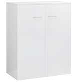VidaXL Dressoir 60x30x75 cm bewerkt hout hoogglans wit