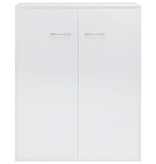 VidaXL Dressoir 60x30x75 cm bewerkt hout hoogglans wit