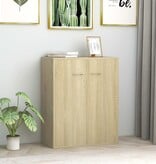 VidaXL Dressoir 60x30x75 cm bewerkt hout sonoma eikenkleurig