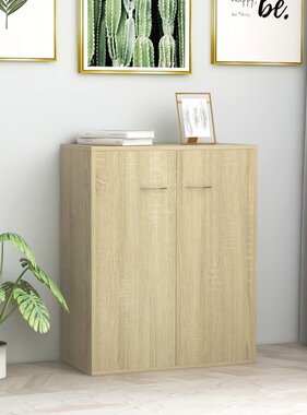 VidaXL Dressoir 60x30x75 cm bewerkt hout sonoma eikenkleurig