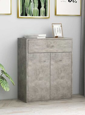 VidaXL Dressoir 60x30x75 cm bewerkt hout betongrijs